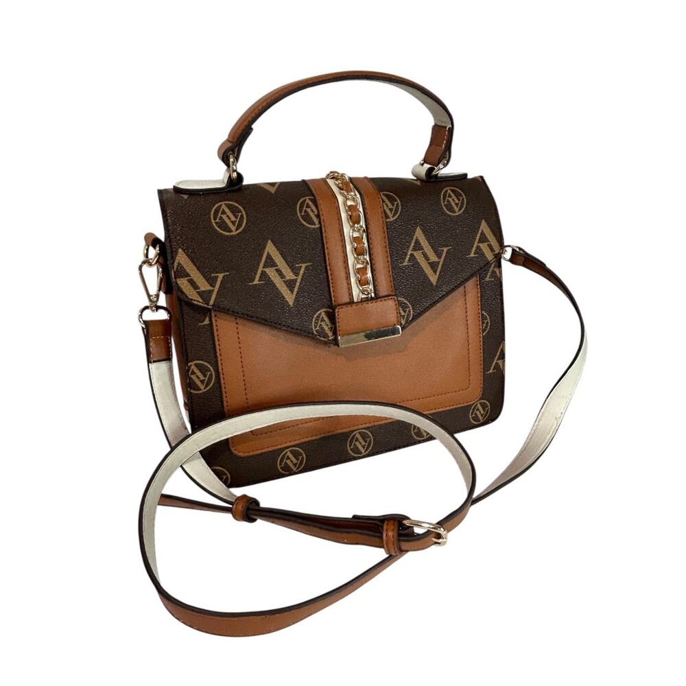 Adrienne Vittadini Top Handle Satchel Bag Removable Shoulder Strap
